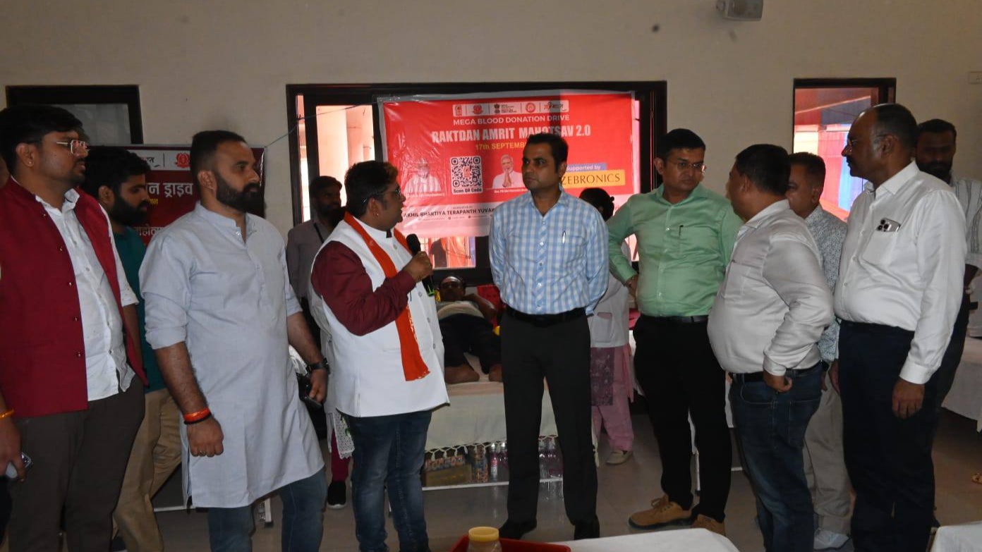 A record for the highest number of blood donations was set in Jabalpur